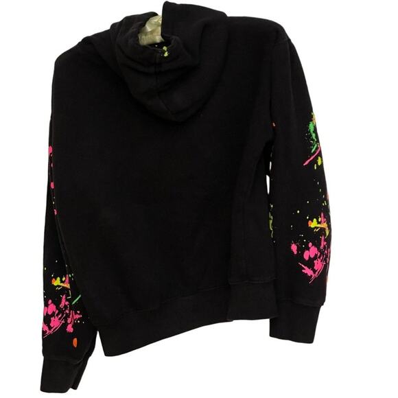 Popular Sport Black Graffiti New York City Paint Splash Hoodie Sweatshirt Small - Picture 5 of 9